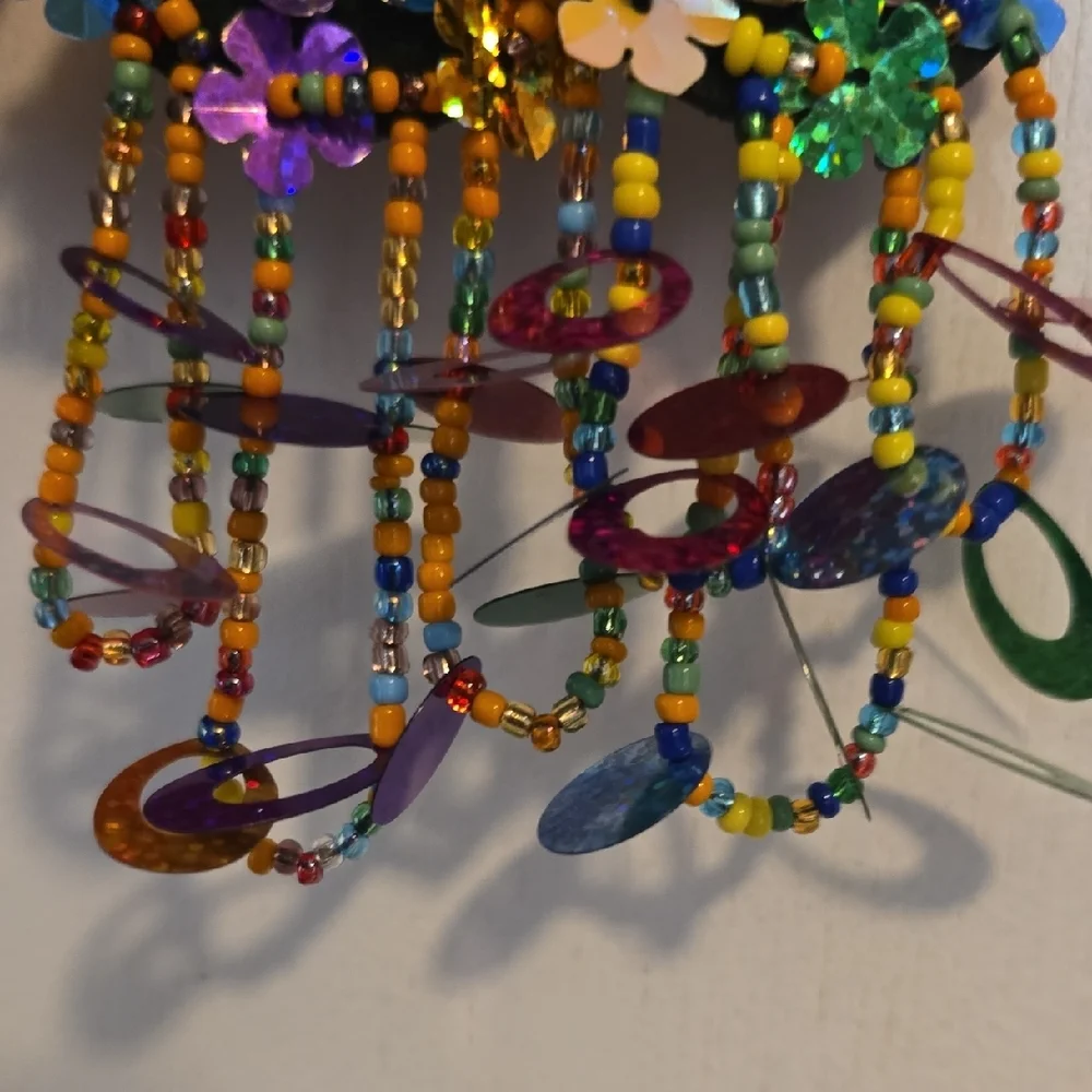 Multicolor Statement Earrings Marti Gra - Picture 5 of 5